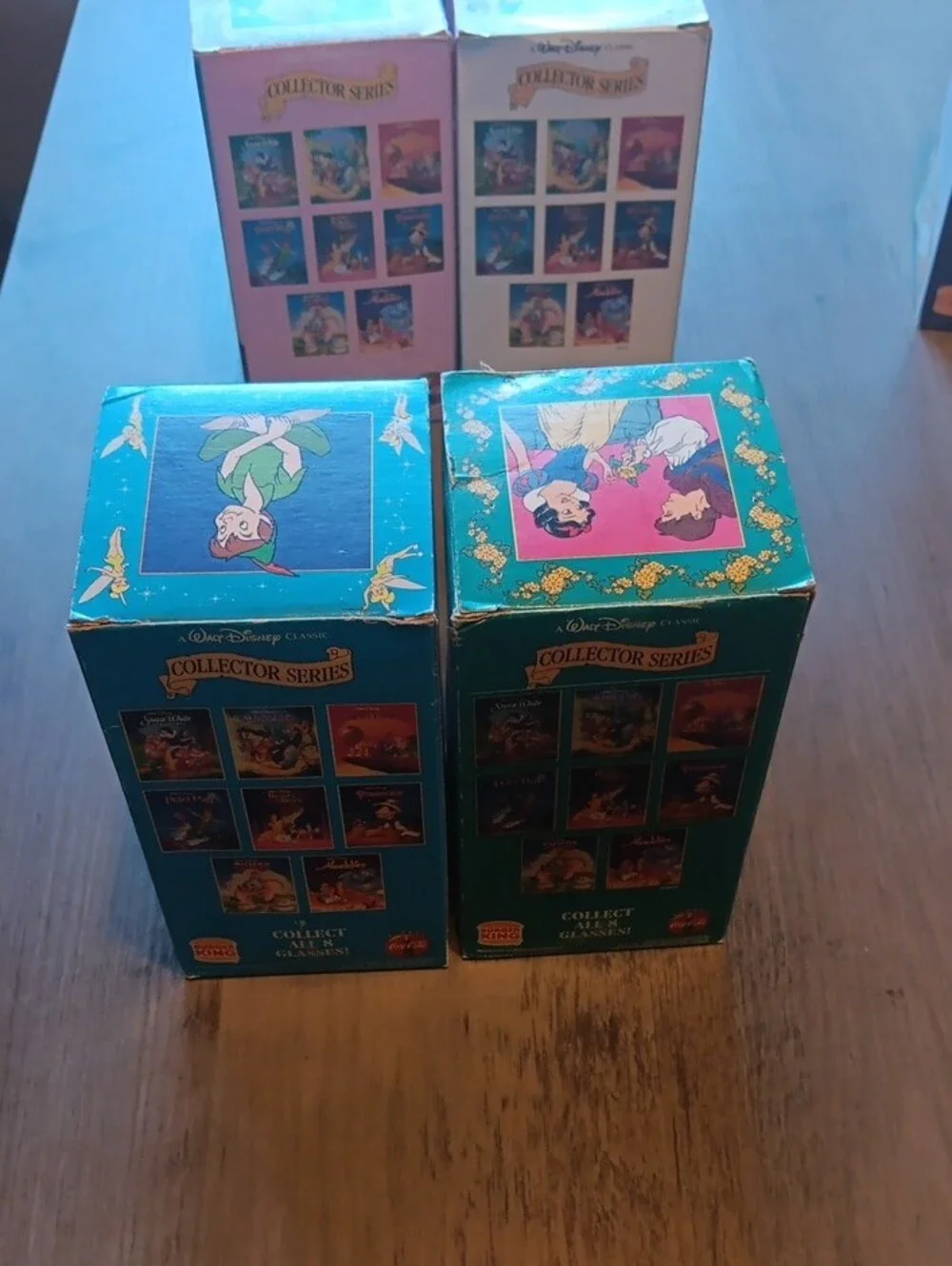 1994 Vintage Burger King Disney Collector Series Glasses-Complete Set of 8